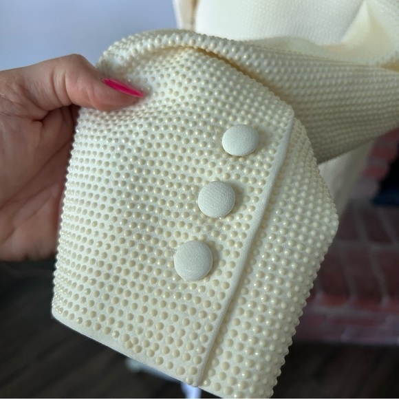 NWT RTA Denim Sasha Studded Blazer in White Stone Sz S - Picture 9 of 16